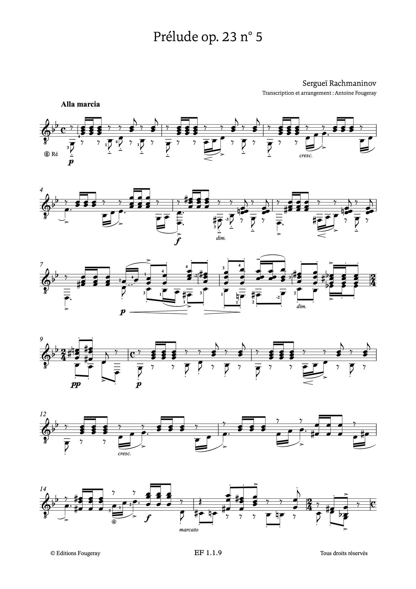 Prélude op. 23 n°5 - Sergueï Rachmaninov (Arr. Antoine Fougeray)