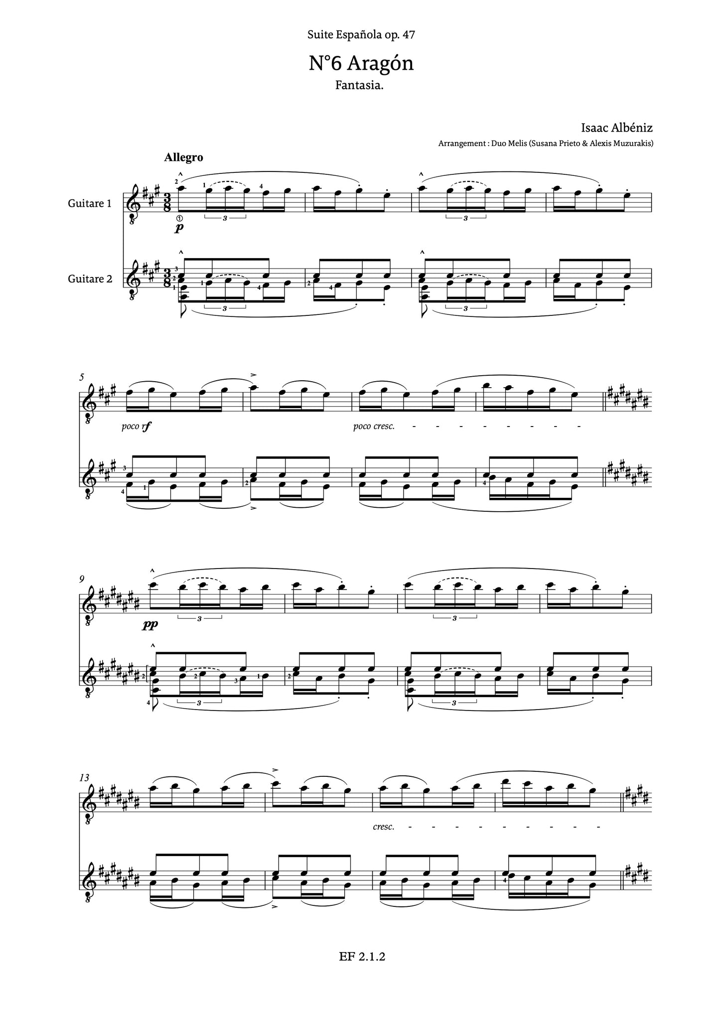 Mallorca & Aragón - Isaac Albéniz (Arr. Duo Melis)