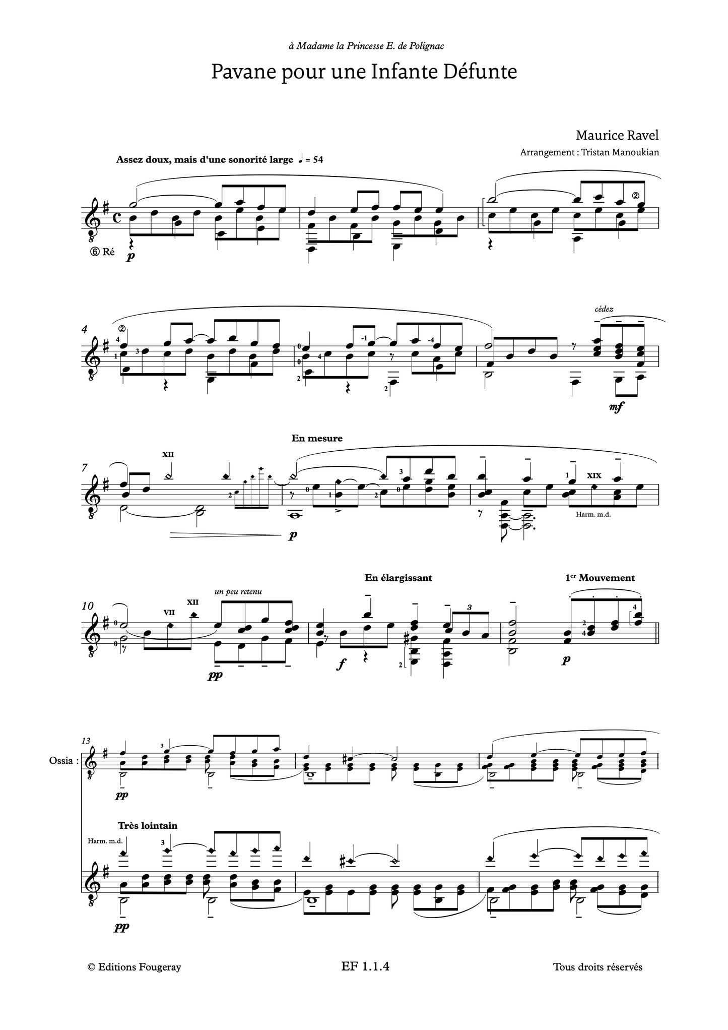 Pavane pour une infante défunte - Maurice Ravel (Arr. Tristan Manoukian)