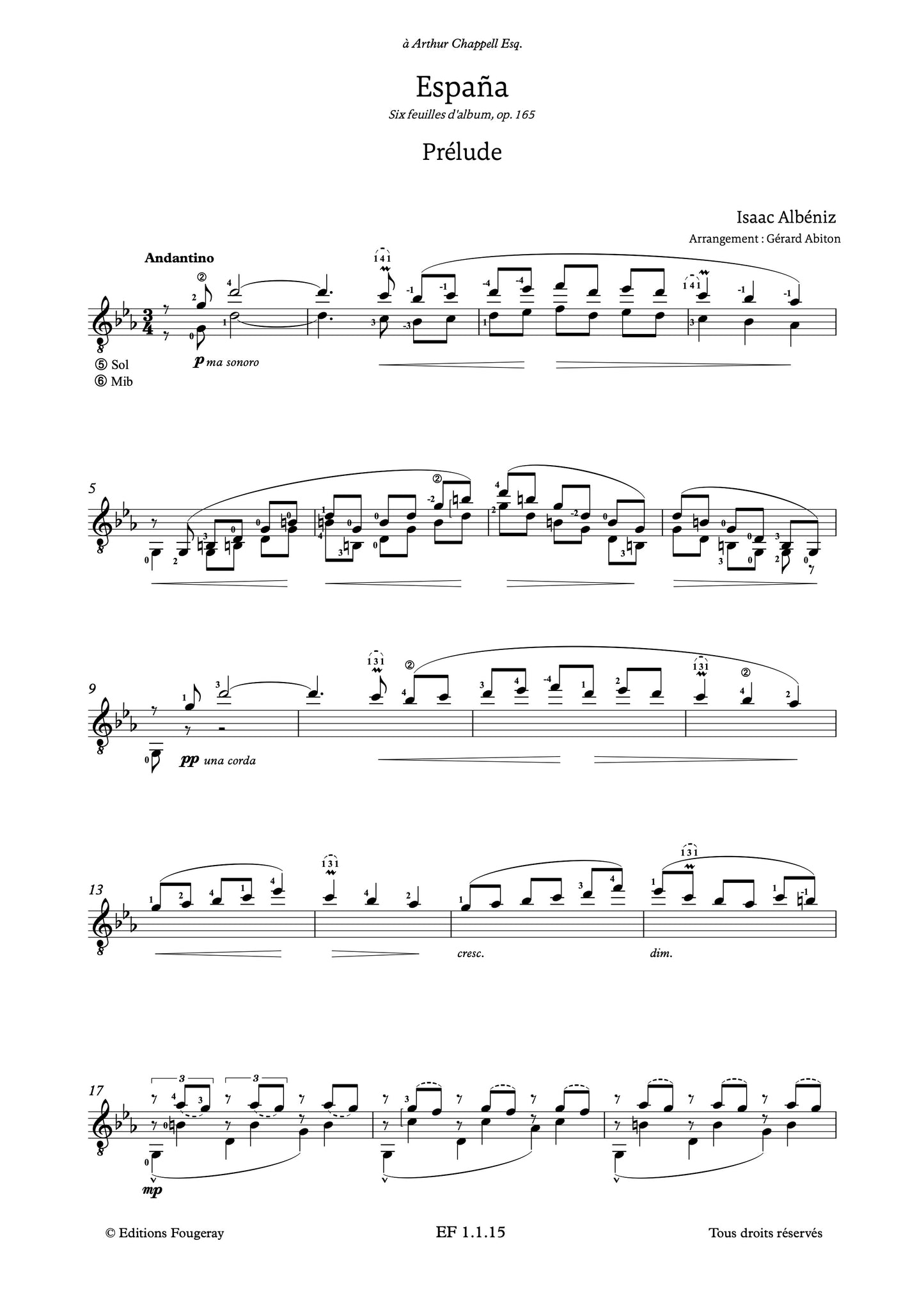 España Op. 165 - Isaac Albéniz (Arr. Gérard Abiton)