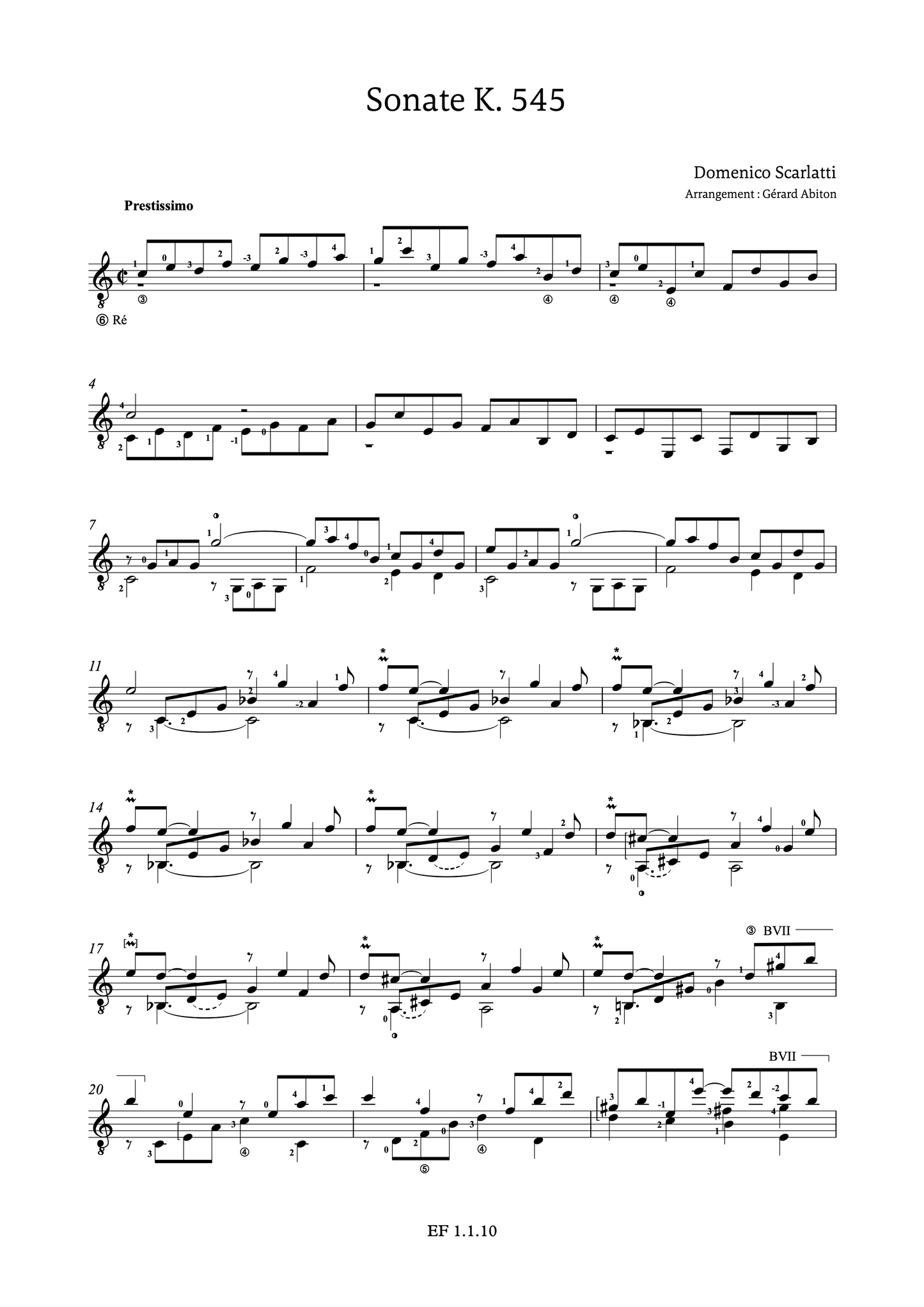 Sonatas K. 544 and K. 545 - Domenico Scarlatti (Arr. Gérard Abiton)