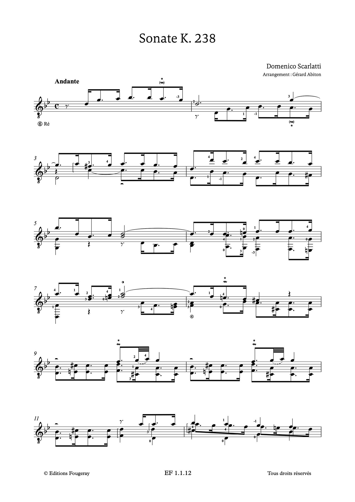 Sonatas K. 238 et K. 239 - Domenico Scarlatti (Arr. Gérard Abiton)